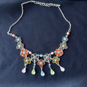 Y2k floral necklace euc